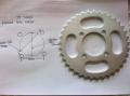 REAR SPROCKET 37T 42 CHAIN 50MM CENTER