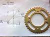 REAR SPROCKET 37 TEETH 420 CHAIN 76MM CENTER