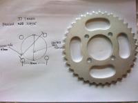 REAR SPROCKET 37 TEETH 428 CHAIN 53MM CENTER