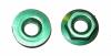 6MM GREEN ALU FLANGE NUT