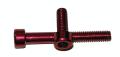 M6 X 30MM RED ANODIZED ALU BOLT DIN 912