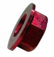 6MM RED ALU FLANGE NUT