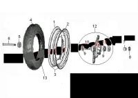 POS. 6 SKYTEAM DAX FORHJULS AKSEL 12MM