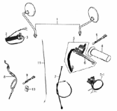 POS. 8 ZH DAX THROTTLE CABLE 50 CCM